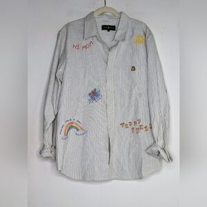 RARE!! Teddy Fresh x Hila Klein •  DOODLE Button Down Shirt